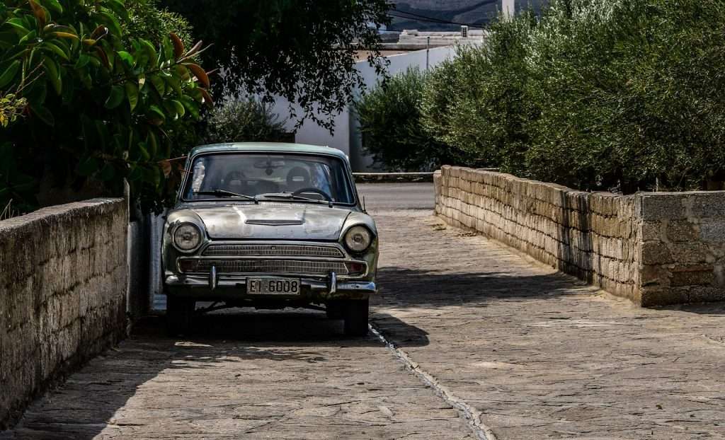 car, street, old timer, Ford Cortina