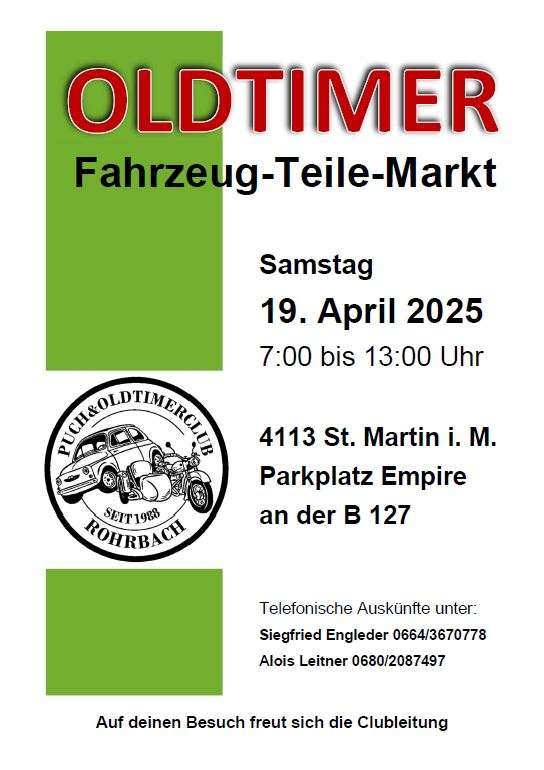 teile markt oldtimer plakat