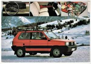 Fiat Panda 4x4 1988 rot im schnee
